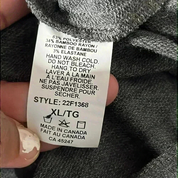 Michael Tyler Turtleneck Cowl Neck Long Sleeve Charcoal Soft Sweater Size XL - Picture 5 of 5